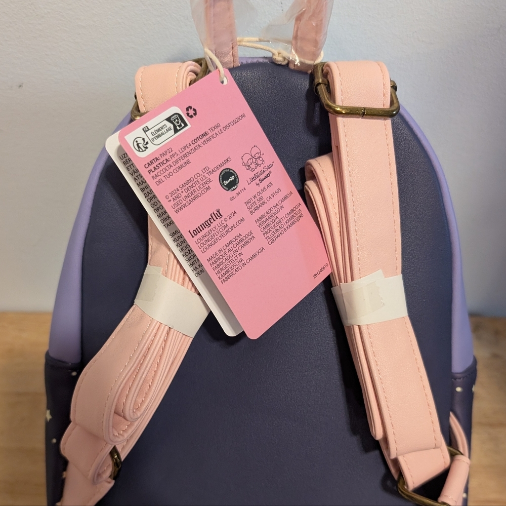 Sanrio Purple Mini Backpack with Sparkly Castle Design - Picture 3 of 5